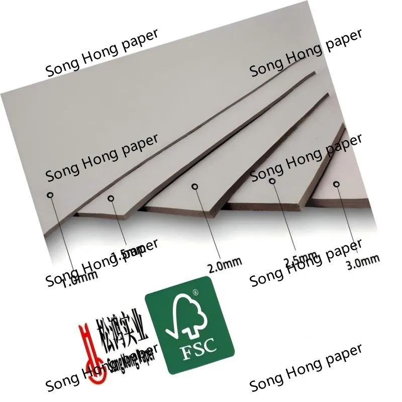 250-2600 gsm ob npaug sab muaj cov ntawv grey board cardboard